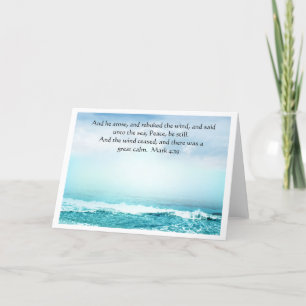 Mark 4:39 Jésus calme la carte de voeux de tempête