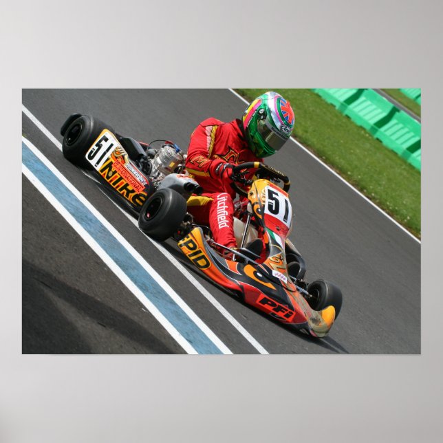 Mark Litchfield Karting Poster (Devant)