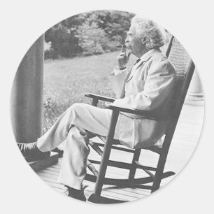 Mark Twain dans des autocollants de chaise de