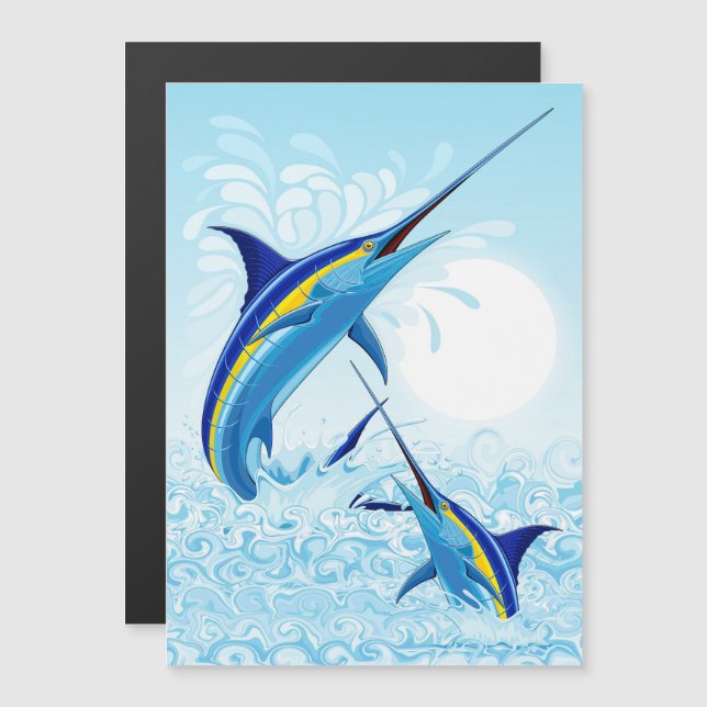 Marlin Bleu Jaillissant de l'Océan (Devant / Derrière)