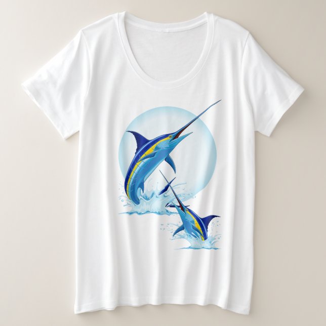 Marlin Bleu Jaillissant de l'Océan (Design devant)