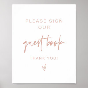 MARLO Boho Teinte Rose et Beige Livre d'Or Signatu