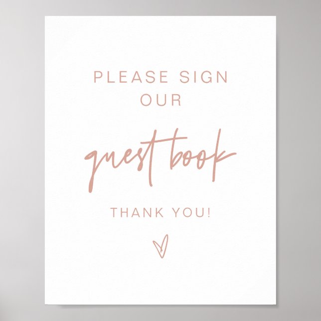 MARLO Boho Teinte Rose et Beige Livre d'Or Signatu (Devant)
