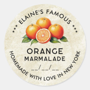 Marmelade vintage autocollant personnalisé avec da