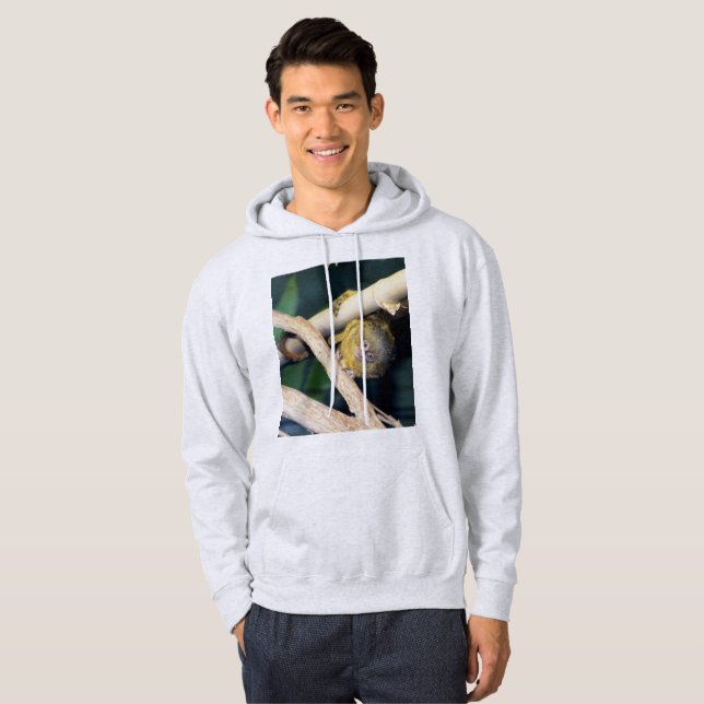 Marmoset Monkey Salut Là, Mens Sweat - shirt à cap (Devant entier)
