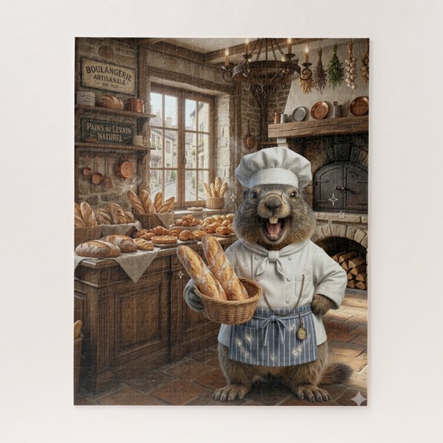 Marmot Baker Puzzle – Marmotte de dessin animé mig (Vertical)