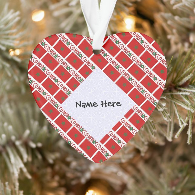 Maroc Drapeau Marocain Personnalisé Nom  (Arbre)