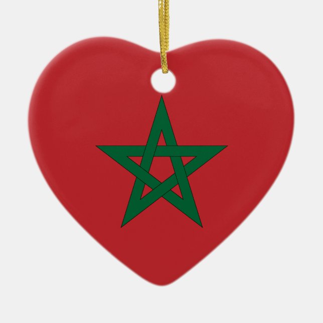 Maroc - Ornement cardiaque du drapeau (Devant)