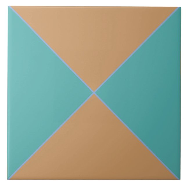 Marocain bleu et terre cuite diamant carreau motif (Devant)