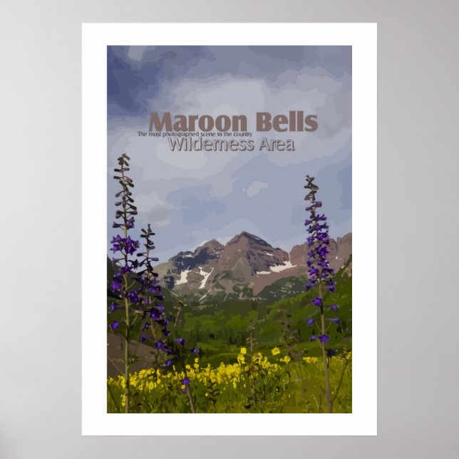 Maroon Bells Floral - affiche (Devant)