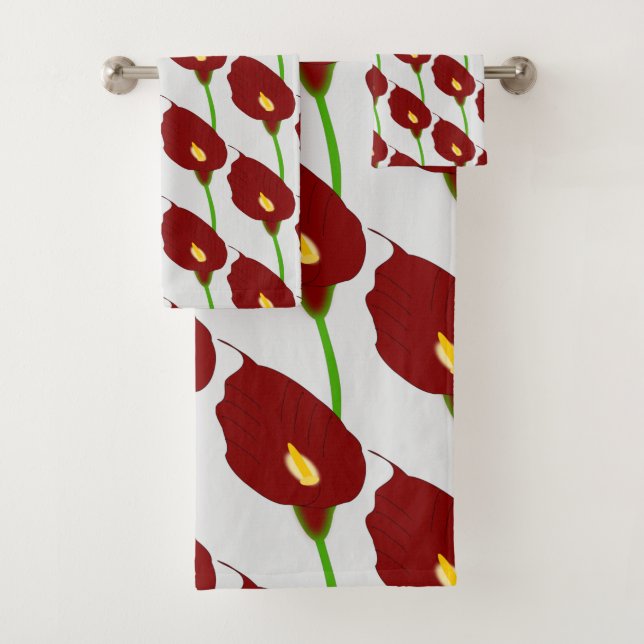 Maroon Cala Lily Design (En situation)