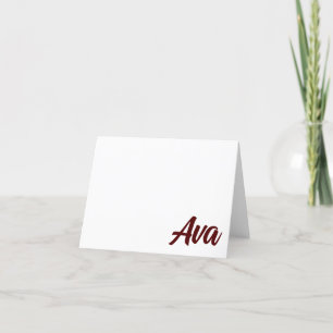 MAROON College Station, TX Carte de note personnal