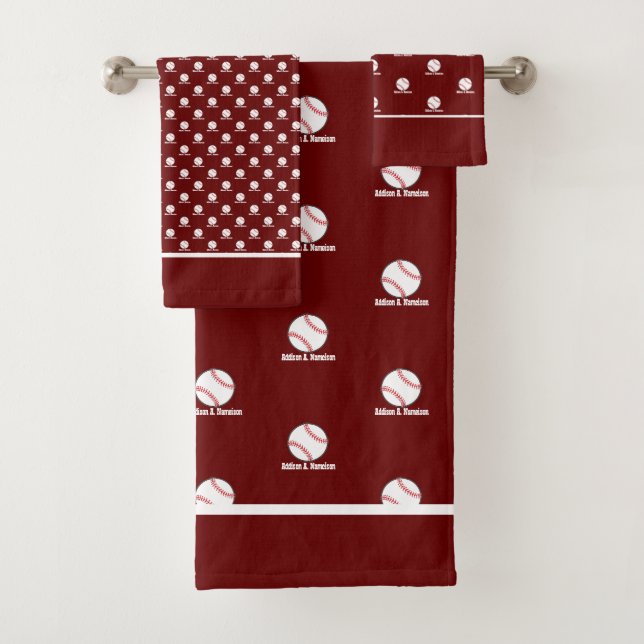 Maroon de baseball rouille Rouge Maroon Nom Salle  (En situation)