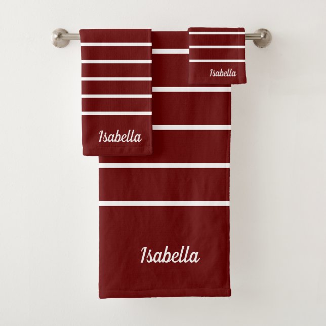 Maroon Deep Red Name Strips (En situation)