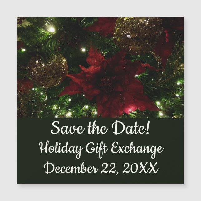 Maroon et Arbre de Noël d'or I Photo de vacances (Devant)