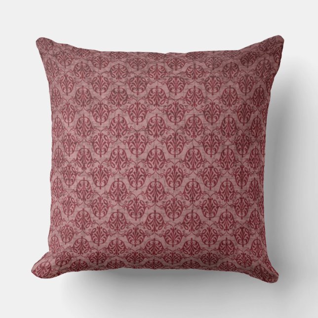 Maroon et Mauve Coussin victorien (Recto)
