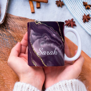 Maroon et Mug en marbre doré personnalisées de lux