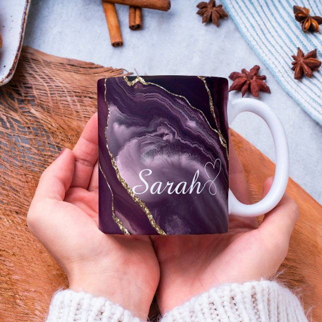 Maroon et Mug en marbre doré personnalisées de lux (Créateur téléchargé)
