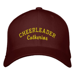 Maroon & Jaune Casquette personnalisé Cheerleader'