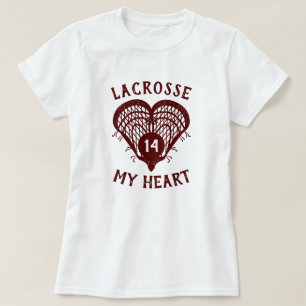 Maroon Lacrosse Mon Coeur T-shirt