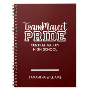 Maroon School Pride Mascot Nom Carnet