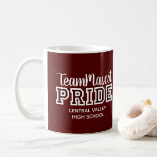 Maroon School Pride Mascotte Nom du café Mug