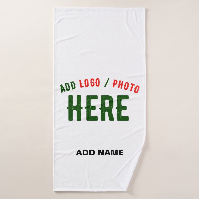 MARQUE BLANCHE MODERNE ET PERSONNALISABLE VÉRIFIÉE (Serviette de bain)