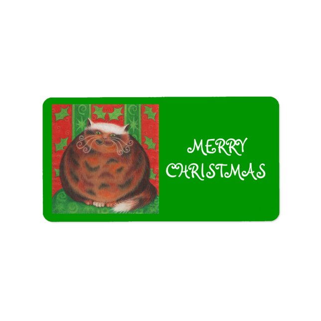 Marque cadeau de Noël Pud 'Joyeux Noël' étiquette (Devant)