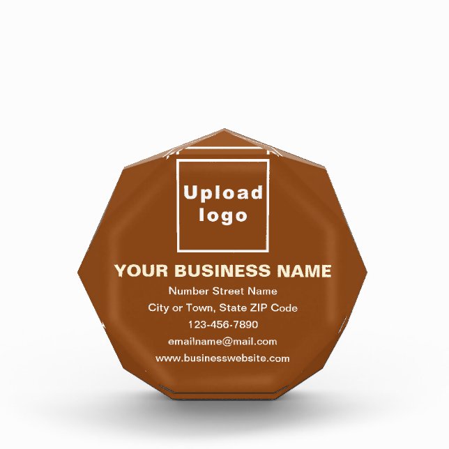 Marque commerciale sur bloc photo en forme d'octog (Devant)