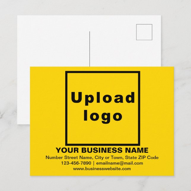 Marque commerciale sur carte postale jaune (Devant / Derrière)