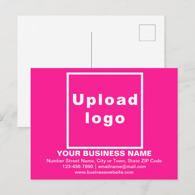 Marque commerciale sur carte postale rose (Devant / Derrière)