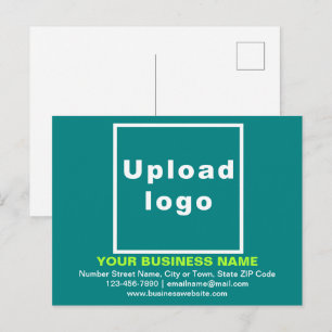 Marque commerciale sur carte postale verte Turquoi
