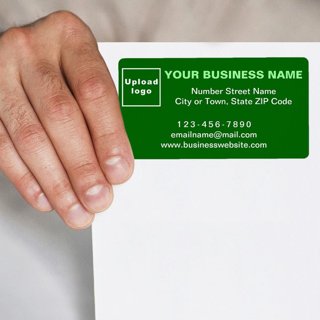 Marque commerciale sur Étiquette de livraison écol (Green shipping label with your business brand)