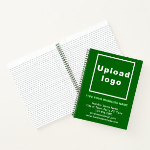 Marque commerciale sur grand Carnet spiral vert