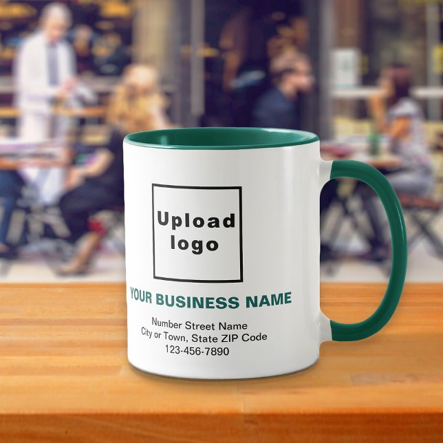 Marque commerciale sur Hunter Green Combo Mug (Build brand name awareness. Your business brand on hunter green combo mug.)