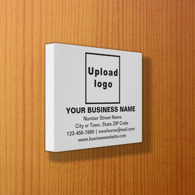 Marque commerciale sur toile rectangle gris (Créateur téléchargé)