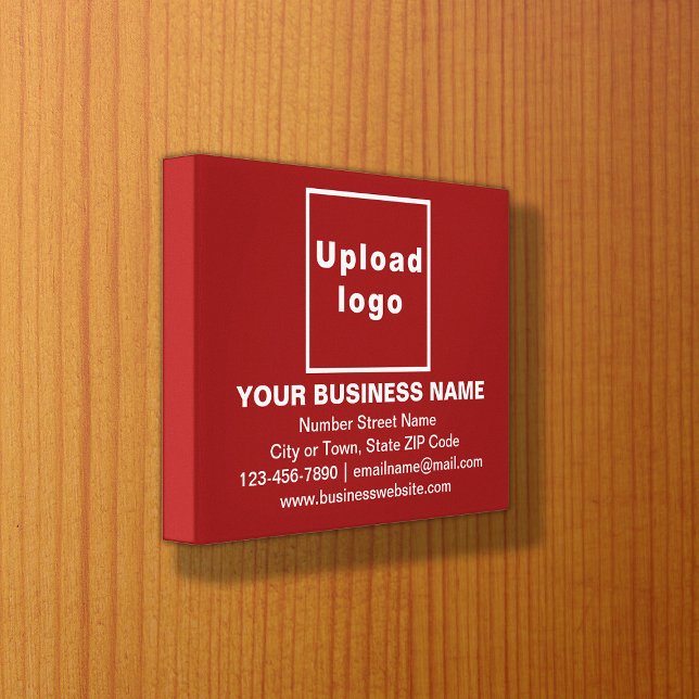 Marque commerciale sur toile rectangle rouge (Créateur téléchargé)
