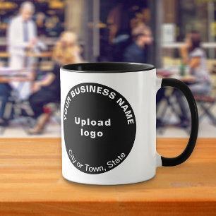 Marque d'affaires de forme ronde sur Mug combo noi