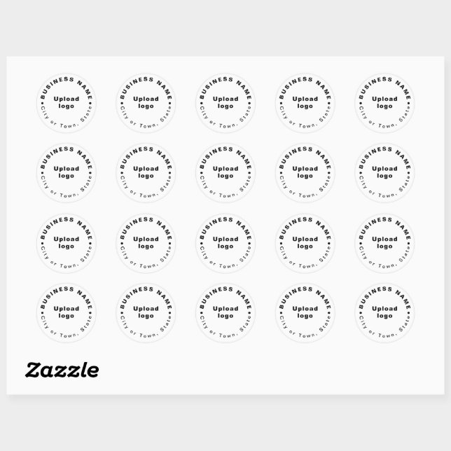 Marque d'affaires de forme ronde sur Sticker blanc (Feuille)