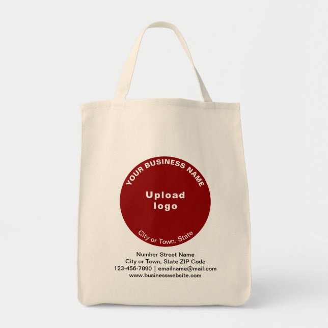 Marque d'affaires Red Round Shape sur le Sac fourr (Devant)
