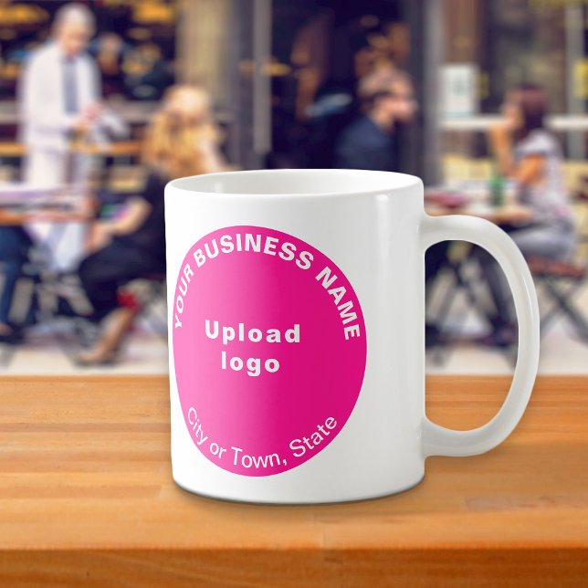 Marque d'affaires ronde rose sur Mug (Pink round business brand on mug)