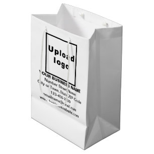 Marque d'affaires sur Blanc Taille moyenne Sac cad