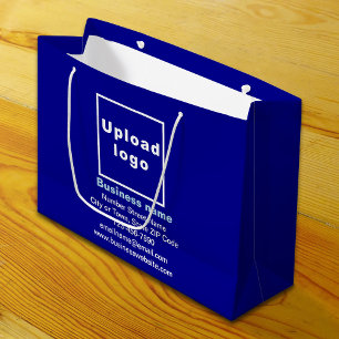 Marque d'affaires sur Bleu Grand Taille Sac cadeau