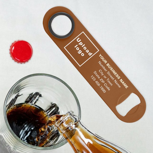 Marque d'affaires sur Brown Bottle Opener (Build brand name awareness. Your business brand on brown long bottle opener.)