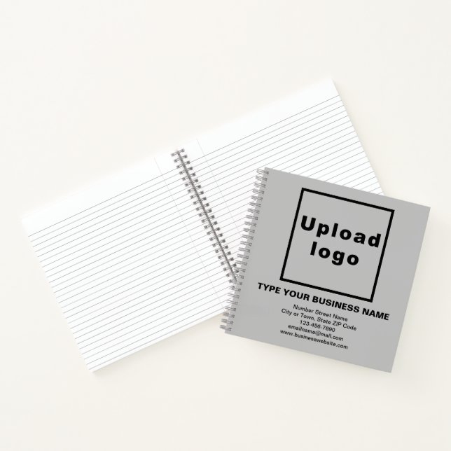 Marque d'affaires sur Carnet Carré gris (Intérieur)