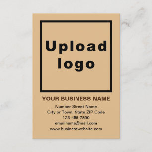 Marque d'affaires sur carte Brown légère