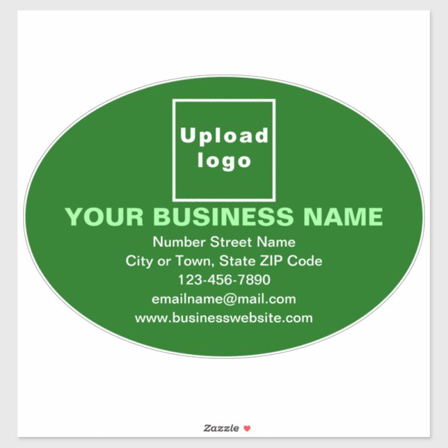 Marque d'affaires sur grand sticker de vinyle oval (Feuille)