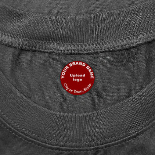 Marque d'affaires sur petit cercle rouge Étiquette