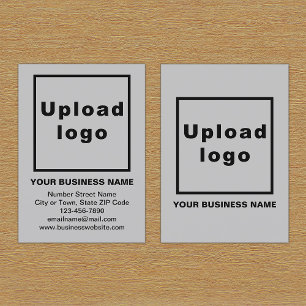 Marque d'affaires sur petite carte Portrait Gris