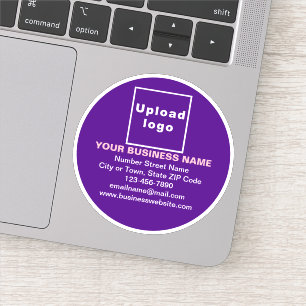 Marque d'affaires sur Sticker en vinyle rond viole